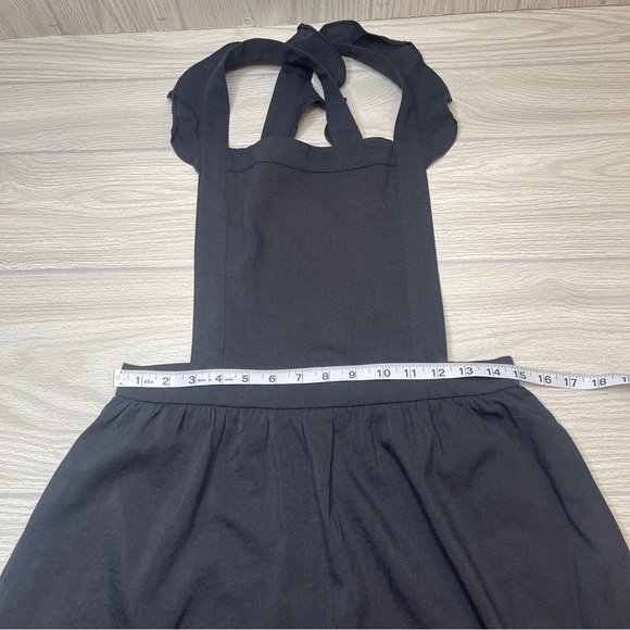 Mittoshop Black Square Neck Ruffled Peasantcore Cottagecore Maxi Dress Size M - Picture 5 of 11